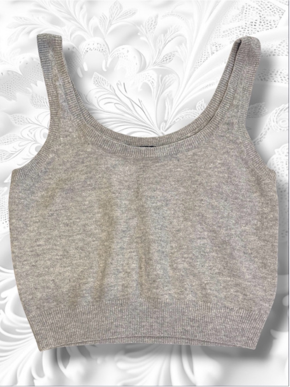 GAP Lot of 2 Cashsoft Knit Scoop Neck Tank Tops Red Gray Sz Small Petite - Picture 3 of 6